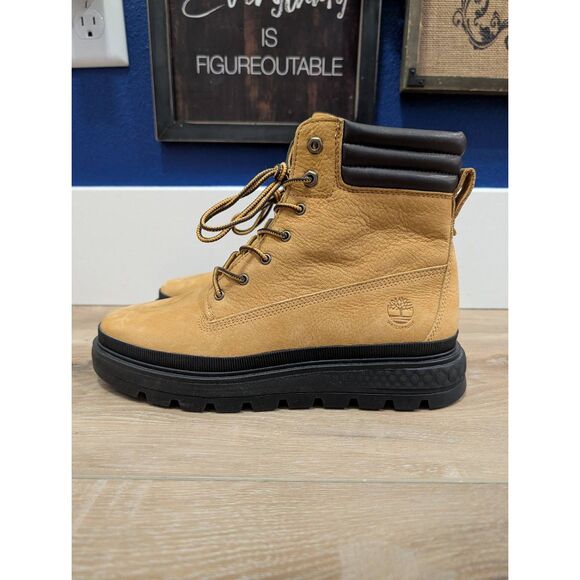 NWOB Timberland Ray City GreenStride Waterproof Boots Women’s 8.5 Wheat Nubuck - Picture 4 of 11